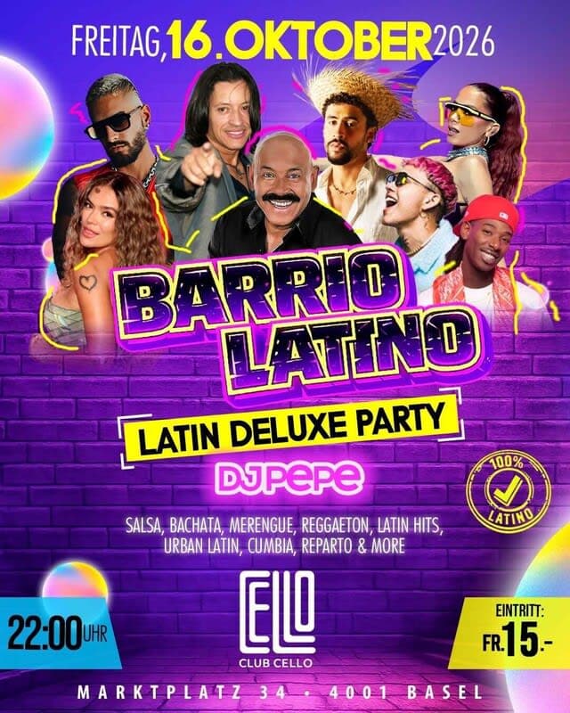 BARRIO LATINO - Latin Deluxe Party mit DJ Pepe